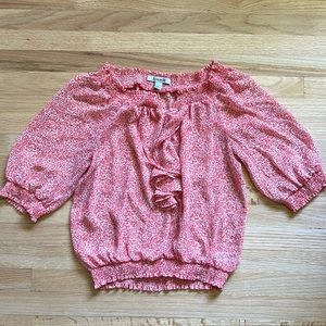 Forever 21 ruffle front blouse